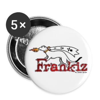 Frankiz (Liberté) - Lot de 5 grands badges (56 mm) - blanc - Devant
