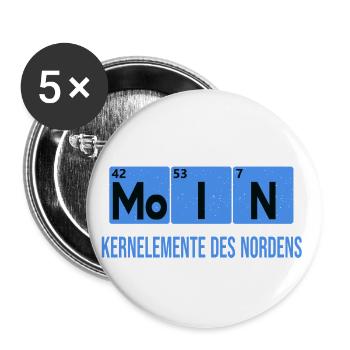 Moin Core Elements of the North Gift North German - Buttons large 2.2''/56 mm (5-pack) - white - Front