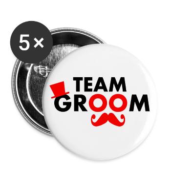 Team groom - Buttons large 2.2''/56 mm (5-pack) - white - Front