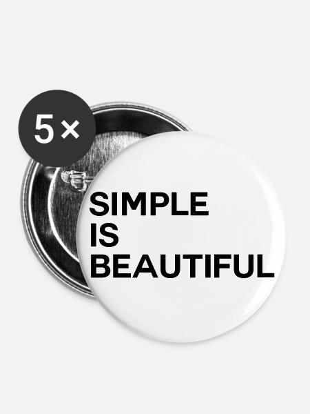 Simple Is Beautiful - Buttons groß 56 mm (5er Pack) - Weiß
