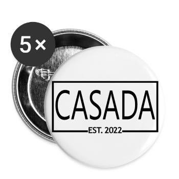 2022 Hochzeitstag verheiratete Frauen - Buttons groß 56 mm (5er Pack) - Weiß - Vorne