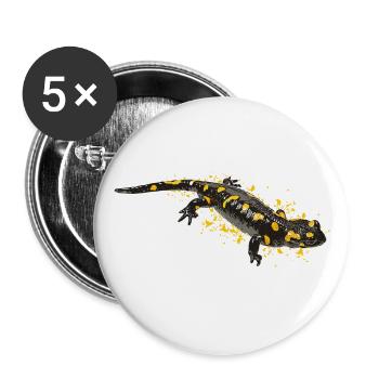 Fire Salamander Salamander - Buttons large 2.2''/56 mm (5-pack) - white - Front