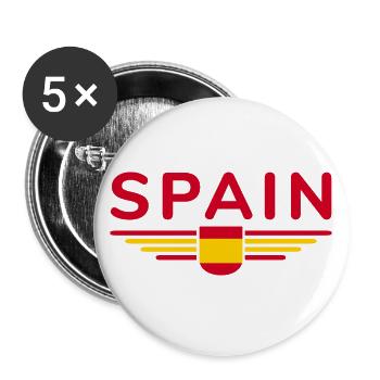I Love Spain, Design T-Shirt Outfit - Buttons large 2.2''/56 mm (5-pack) - white - Front