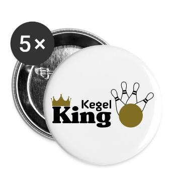 Kegel King - Buttons groß 56 mm (5er Pack) - Weiß - Vorne