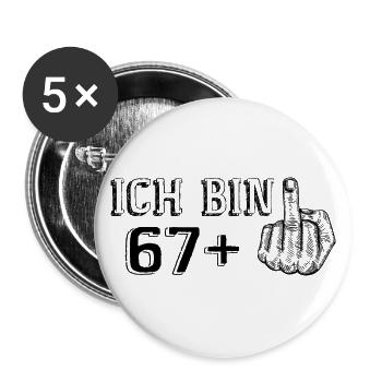 Funny Birthday Gift I'm 67 More 1 - Buttons large 2.2''/56 mm (5-pack) - white - Front