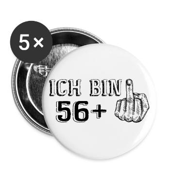 Funny Birthday Gift I'm 56 More 1 - Buttons large 2.2''/56 mm (5-pack) - white - Front