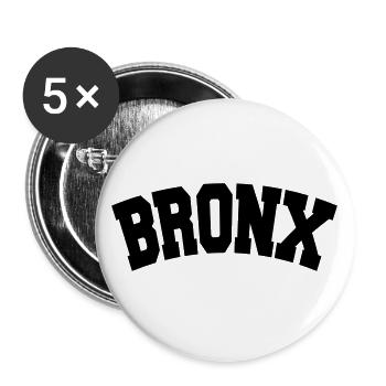 BRONX, NYC - Buttons large 2.2''/56 mm (5-pack) - white - Front