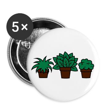 Plant plants plante gift idea gift idea - Buttons large 2.2''/56 mm (5-pack) - white - Front