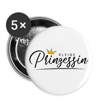 Petite Princesse - Lot de 5 grands badges (56 mm) - blanc - Devant