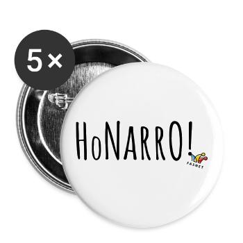HoNarro Fasnet Fasnacht - Buttons groß 56 mm (5er Pack) - Weiß - Vorne