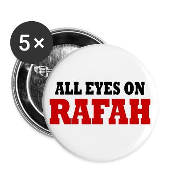 all eyes on rafah - Lot de 5 grands badges (56 mm) - blanc - Devant