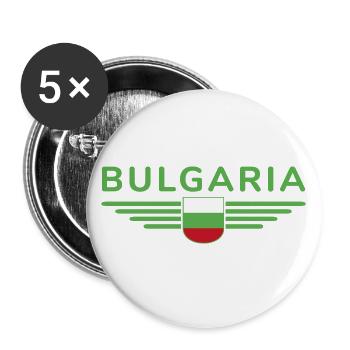 Bulgaria Design – Love for Culture - Buttons large 2.2''/56 mm (5-pack) - white - Front