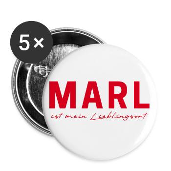 Marl Fan T-Shirt – Perfect for real fans! - Buttons large 2.2''/56 mm (5-pack) - white - Front