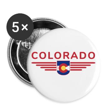 Colorado Fan T-Shirt – Mountains & Adventure - Buttons large 2.2''/56 mm (5-pack) - white - Front