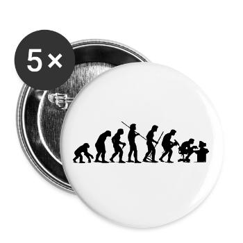 Darwin Evolution - Buttons groß 56 mm (5er Pack) - Weiß - Vorne