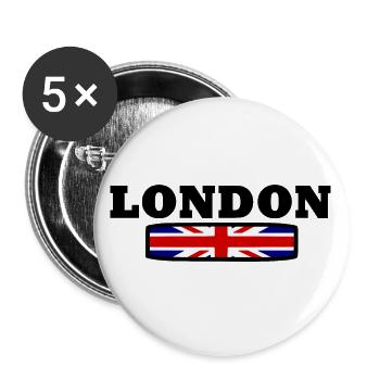 London - Buttons groß 56 mm (5er Pack) - Weiß - Vorne