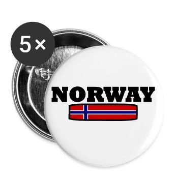 Norway - Buttons large 2.2''/56 mm (5-pack) - white - Front