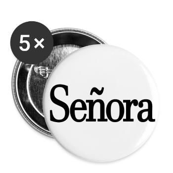 Señora Engagement Bride To Be Wedding Party - Buttons large 2.2''/56 mm (5-pack) - white - Front