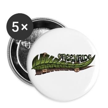 Greenride - Buttons groß 56 mm (5er Pack) - Weiß - Vorne
