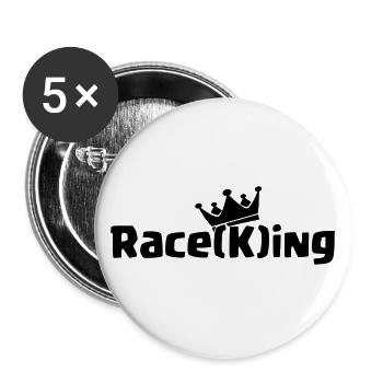 Raceking - Buttons groß 56 mm (5er Pack) - Weiß - Vorne