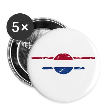 I Love Netherlands, Elegance Style Design T-Shirt - Buttons large 2.2''/56 mm (5-pack) - white - Front