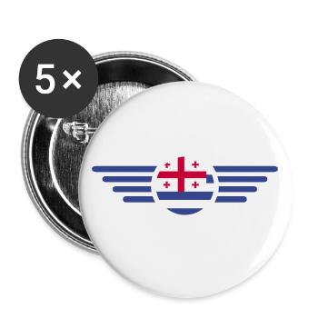 J’aime l’Adjara, T-shirt design de style élégance - Lot de 5 grands badges (56 mm) - blanc - Devant