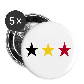 Belgien - Buttons groß 56 mm (5er Pack) - Weiß - Vorne