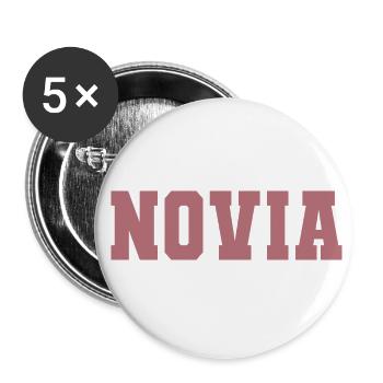 Novia Girlfriend Engagement Bridal Shower Wedding - Buttons large 2.2''/56 mm (5-pack) - white - Front