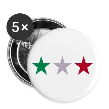 Italie - Lot de 5 grands badges (56 mm) - blanc - Devant