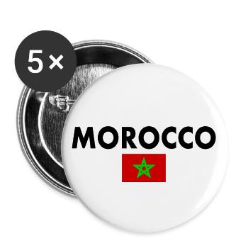 Marokko - Buttons groß 56 mm (5er Pack) - Weiß - Vorne