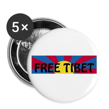 free tibet - Buttons large 2.2''/56 mm (5-pack) - white - Front
