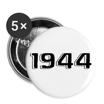 Vintage 1944 Born Birthday Retro 1944 - Buttons large 2.2''/56 mm (5-pack) - white - Front