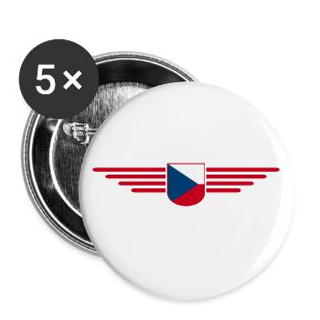 I Love Czech Republic T-Shirt Outfit Design - Buttons large 2.2''/56 mm (5-pack) - white - Front