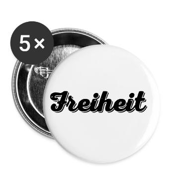 Freiheit - Buttons groß 56 mm (5er Pack) - Weiß - Vorne