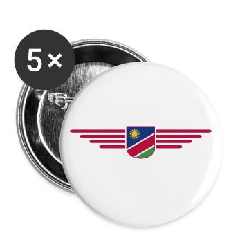 Namibia T-Shirt for Fans and Travelers - Buttons large 2.2''/56 mm (5-pack) - white - Front