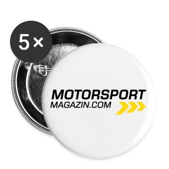 Motorsport-Magazin.com - Buttons groß 56 mm (5er Pack) - Weiß - Vorne