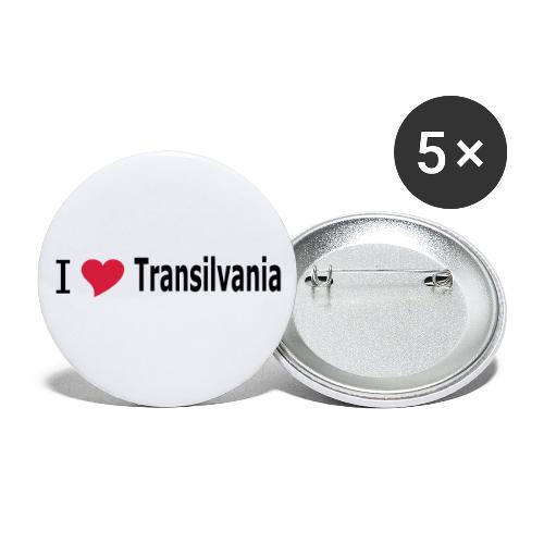 I love Transilvania - Transylvania - Siebenbürgen - Buttons groß 56 mm (5er Pack)