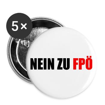 No to fpö - Buttons large 2.2''/56 mm (5-pack) - white - Front