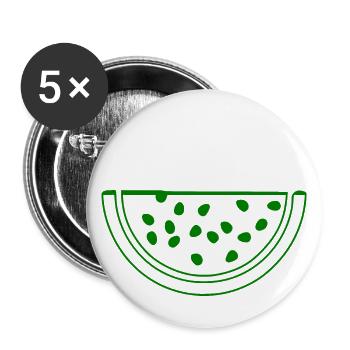 Watermelon - Buttons large 2.2''/56 mm (5-pack) - white - Front