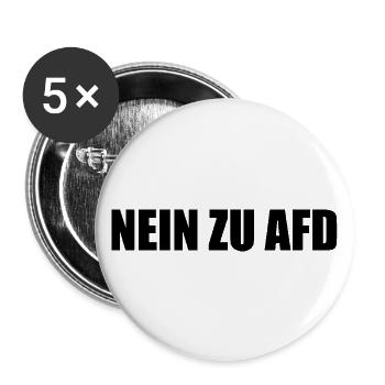 Nein zu afd - Buttons groß 56 mm (5er Pack) - Weiß - Vorne
