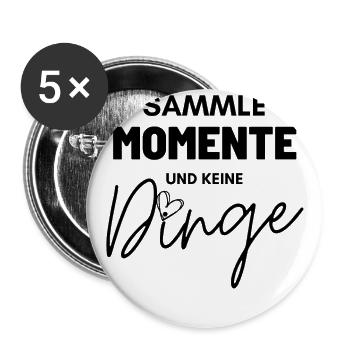 Sprücheshirts Motivationssprüche Motivationsspruch - Buttons groß 56 mm (5er Pack) - Weiß - Vorne