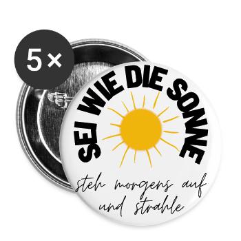 MOTIVATION Motivationssprüche Sprüche - Buttons groß 56 mm (5er Pack) - Weiß - Vorne