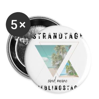 SOMMER ich bin dann soweit - HELLO SUMMER - Buttons groß 56 mm (5er Pack) - Weiß - Vorne