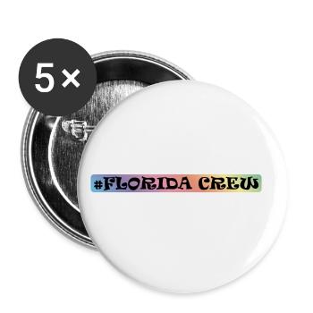 Florida Crew - Buttons groß 56 mm (5er Pack) - Weiß - Vorne