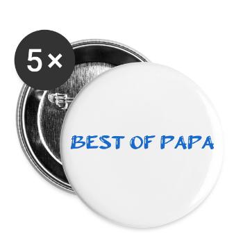 VATERTAG. ALLES GUTE ZUM GEBURTSTAG, PAPA. PAPA. ALLES GUTE ZUM GEBURTSTAG. - Buttons groß 56 mm (5er Pack) - Weiß - Vorne