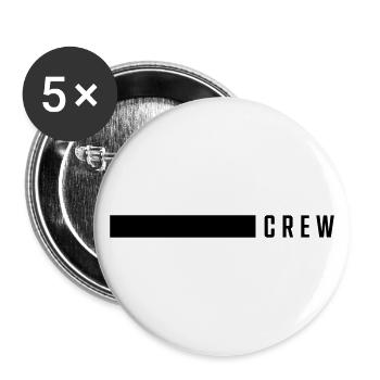 crew linie - Buttons groß 56 mm (5er Pack) - Weiß - Vorne
