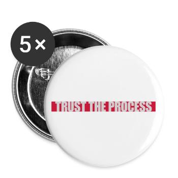 trust the process Quote - Buttons large 2.2''/56 mm (5-pack) - white - Front