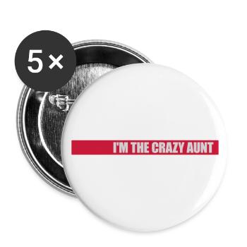 at The Crazy Aunt - Buttons large 2.2''/56 mm (5-pack) - white - Front
