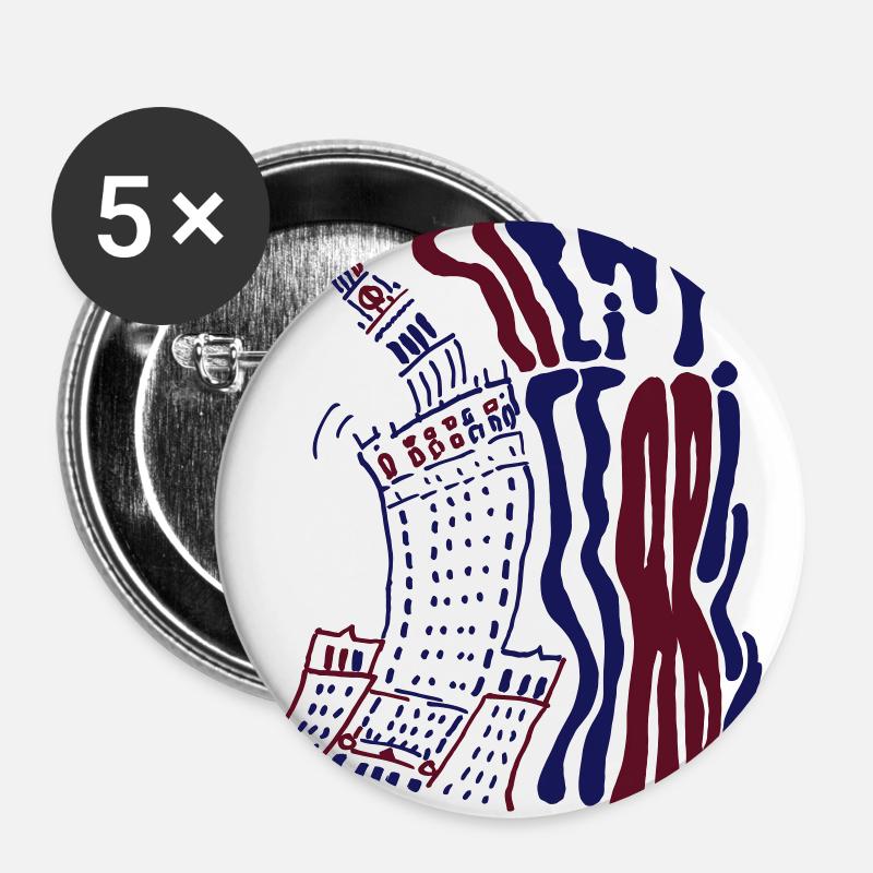 Strongandstable warszawa - Buttons large 2.2''/56 mm (5-pack) - white