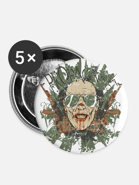 propaganda - Buttons groß 56 mm (5er Pack) - Weiß